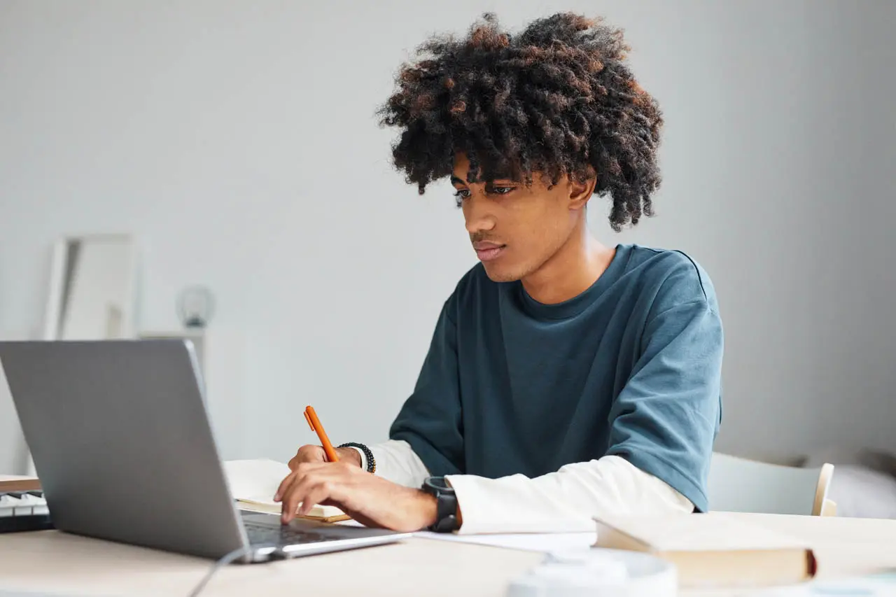 child improves academically with online tutoring